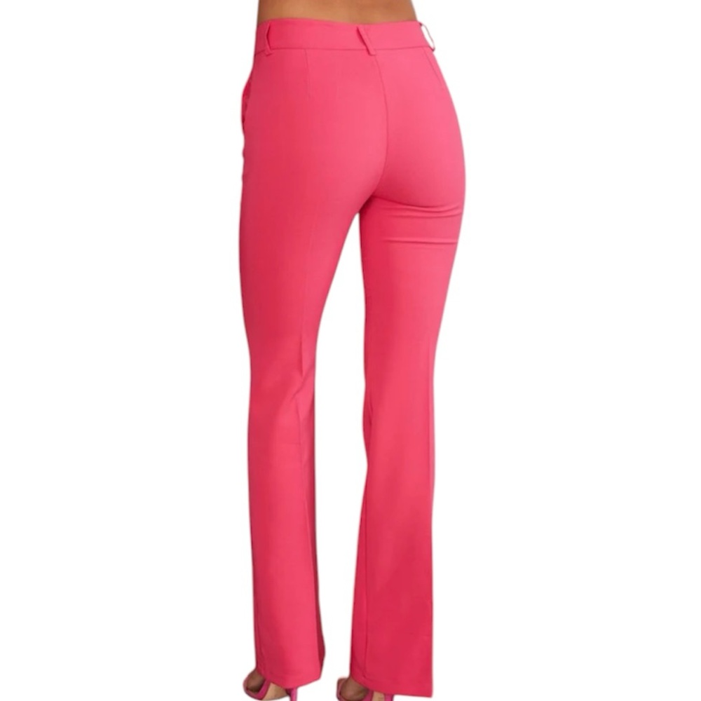 Express Mid Rise Columnist Work Pants Coral 4 Tall